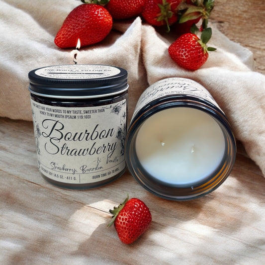 Bourbon Strawberry + Vanilla - The White Cotton Co 