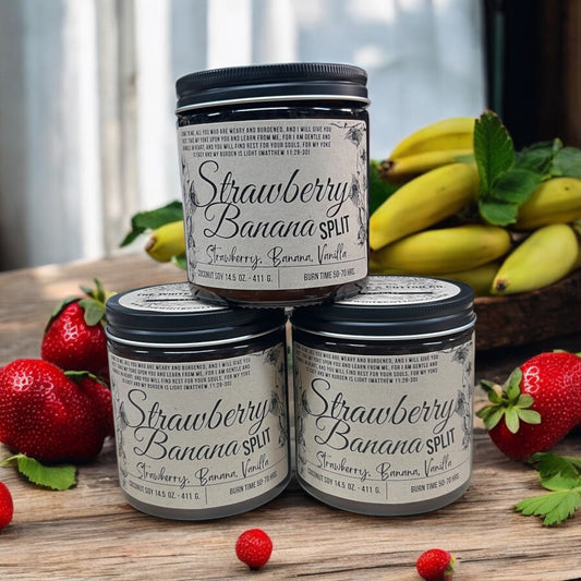 Strawberry Banana Split - The White Cotton Co 